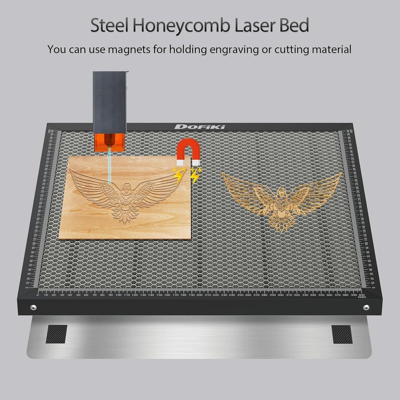 Dofiki Honeycomb Laser Bed 400mm x 400mm Steel Honeycomb Cutting Mat for Laser Engraver Cutter Tray, Honeycomb Working Size 15.7" x 15.7" - Image 4